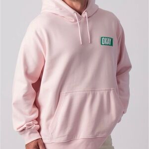 Okay Bears Pink Hoodie - Unisex - Oversized - Medium Kangaroo Pocket - EUC